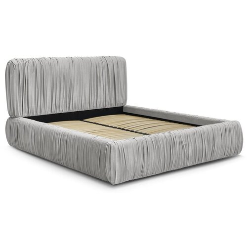 Bobochic Paris Sivi tapecirani bračni krevet s prostorom za odlaganje s podnicom 160x200 cm Blair &amp;ndash; Slike