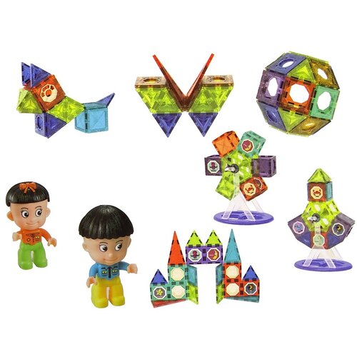  Magnetne kocke 3D vrtuljak 71 elemenata Slike