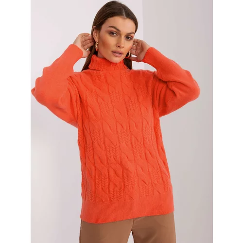 Fashion Hunters Orange women's knitted sweater