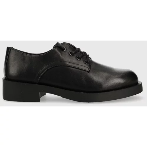 Aldo Kožne cipele Cambridge za žene, boja: crna, ravna potpetica