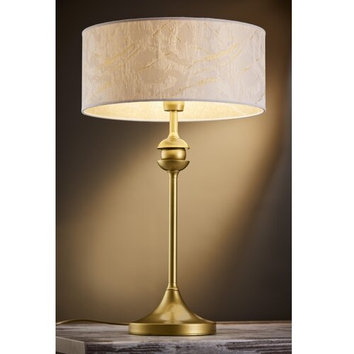 Jupiter 2112 - Stona lampa KASZMIR 1xE27/15W/230V bela/zlatna/dekor mermera Slike