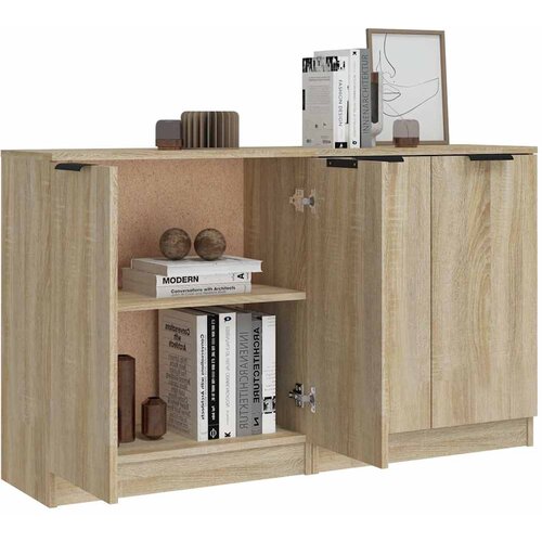  Komoda 2kom boja hrasta sonome 60x30x70cm od konstruiranog drva Smeđa Slike