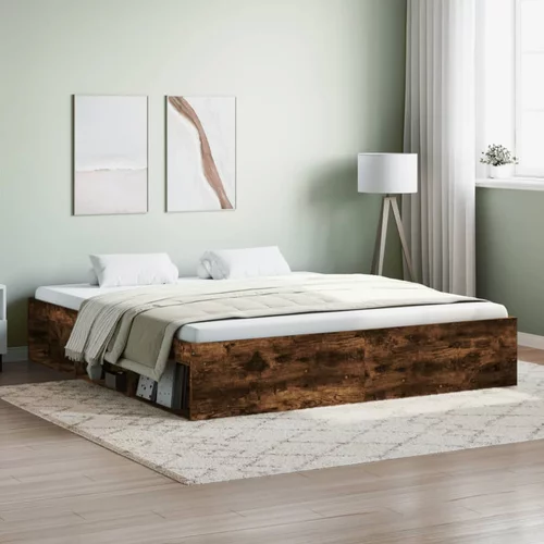 vidaXL Okvir za krevet boja hrasta 180 x 200 cm veliki bračni