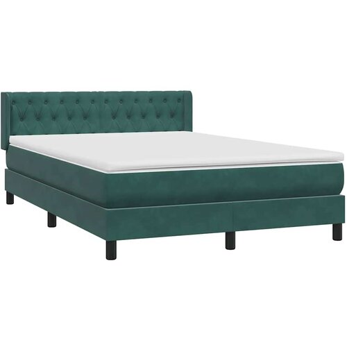 Box Spring krevet s madracem tamno zeleni 160x220 cm bar&amp;scaron;un Slike