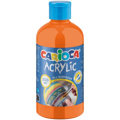 Carioca Akrilna barva, oranžna, 250 ml - Cene