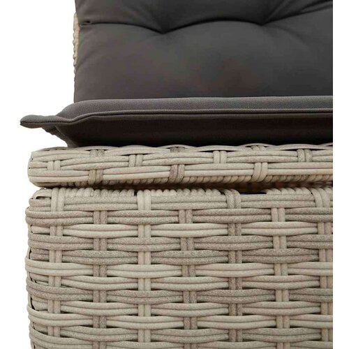 VidaXL 7-dijelni set vrtnih sofa svjetlosivi od poliratana Slike