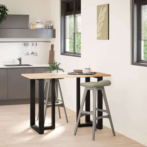 VidaXL Noge za barski stol T-oblika 2 kom crne 60x35x(90-91) cm čelik Slike