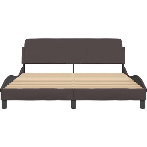  Okvir za krevet Dover tamnosmeđi 160x200 cm od tkanine Slike