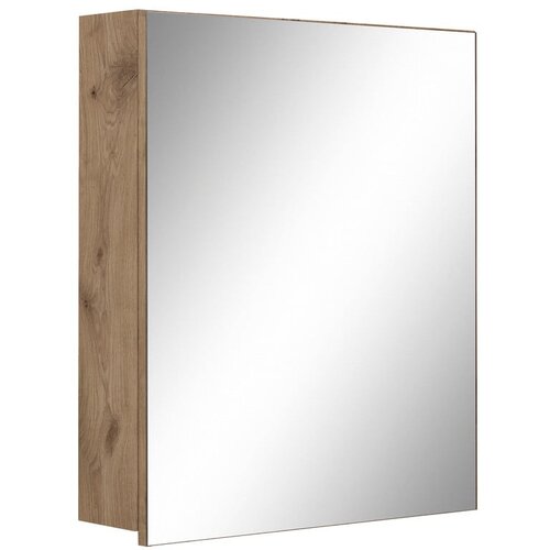 Støraa Zidni/s ogledalom kupaonski ormarić u dekoru hrasta u prirodnoj boji 60x70 cm Wisla – Cijene