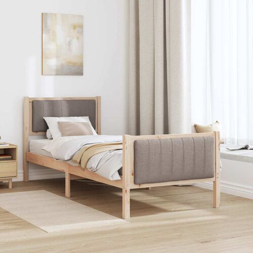  Okvir kreveta Smeđa i taupe 80 x 200 cm Masivna borovina Slike