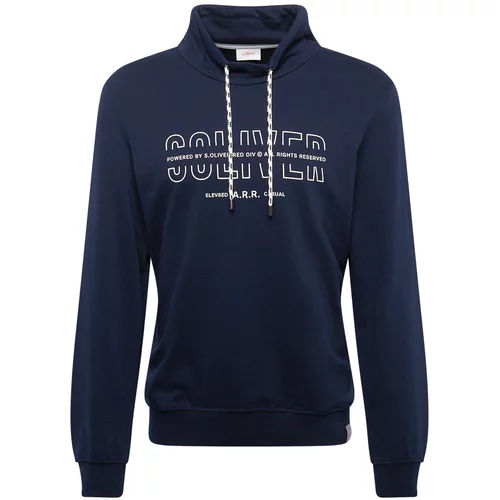 s.Oliver Sweater majica mornarsko plava / siva / crna / bijela