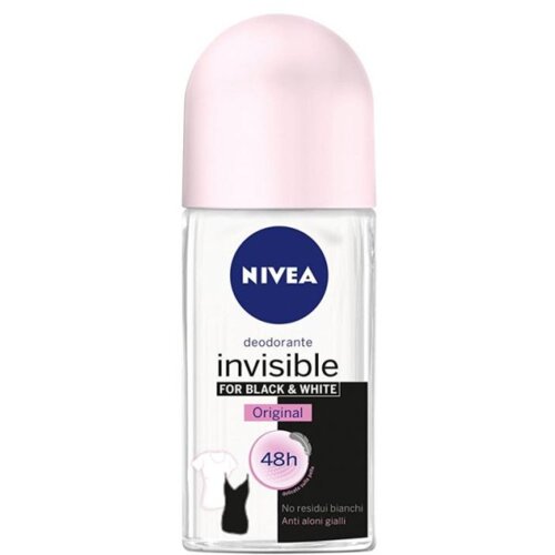 Nivea ženski roll on dezodorans Black & White Invisible Original 50 ml Slike