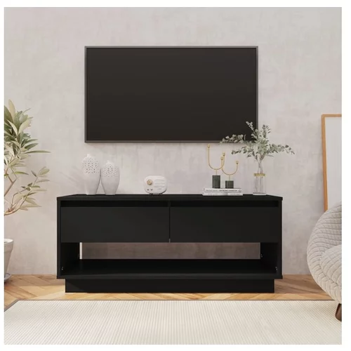  TV omarica črna 102x41x44 cm iverna plošča