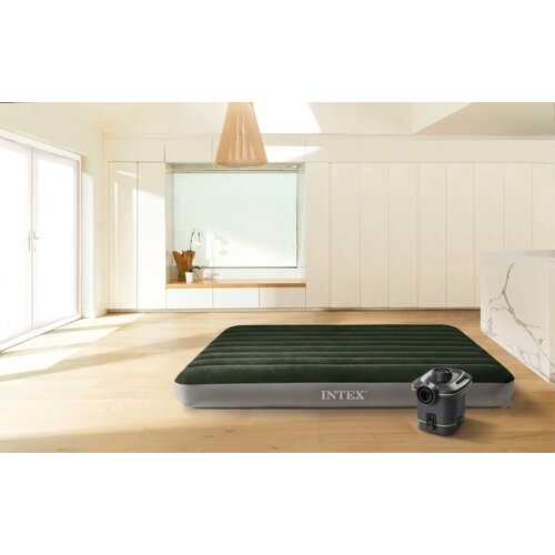 Intex Dura-Beam Vazdu&amp;scaron;ni krevet Queen Prestige Downy sa baterijskom pumpom 203cm x 152cm x 25cm ( 64779 ) Slike
