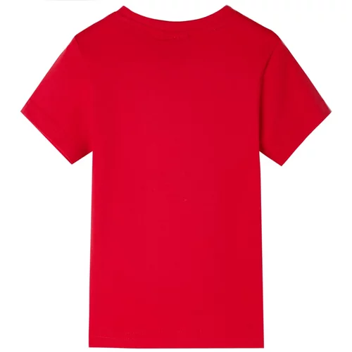 vidaXL Otroška majica s kratkimi rokavi rdeča 128, (21036968)