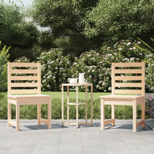 The Living Store Vrtni stol 2 kosa 50x48x91,5 cm trdna borovina - Vrtni Stol, (21468236) Slike
