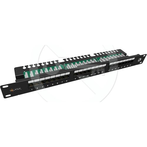 Solarix SX24L-5E-UTP-BK-N - 24 x RJ45 CAT5E UTP Slike