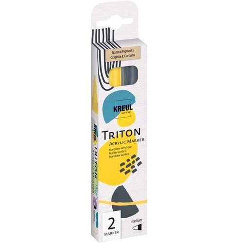 Kreul akrilni flomasteri TRITON sa prirodnim pigmentima - set medium 2 kom Slike