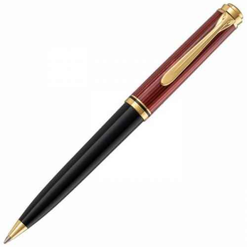Pelikan olovka hemijska souveran k600 plus kožna bela futrola plus poklon kutija g30 928713 crveno-crna Slike
