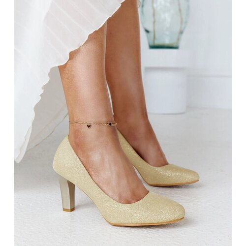 Gemre Gold shiny pumps with leather insole Antibies Cene