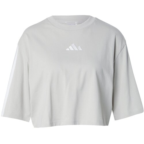 Adidas Široka majica sivkasto bež / bijela Cene