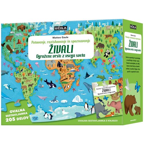 Učila Živali - knjiga in sestavljanka Slike