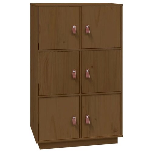  Visoka komoda boja meda 67 x 40 x 108,5 cm od masivne borovine Slike