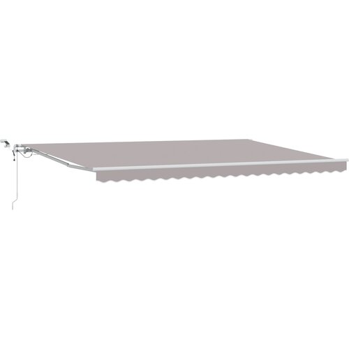vidaXL Avtomatska zložljiva tenda z LED svetlo sivo 500x300 cm, (22146299) Cene