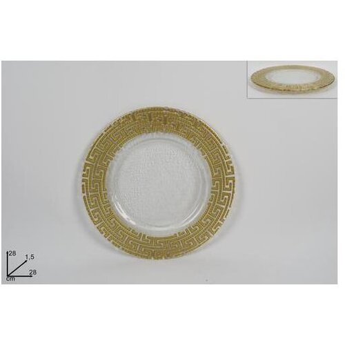  OVAL 28CM SA ZLATNIM RUBOM STAKLO XNA21013621 Cene