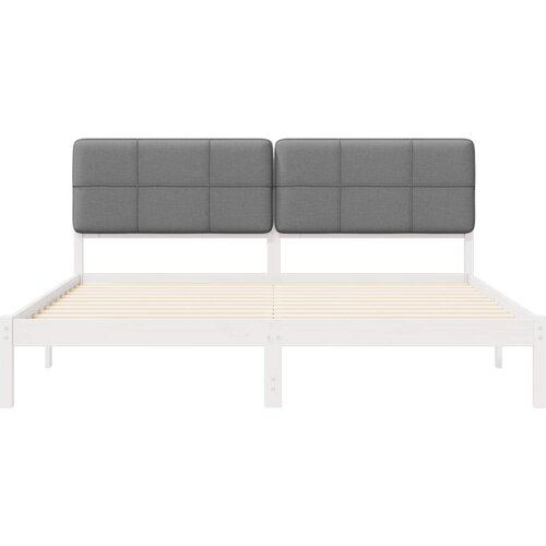  Krevetni okvir s tapiciranim uzglavljem Svijetlo siva Svjetlosiva 205.5 x 185.5 x 84.5 cm Slike