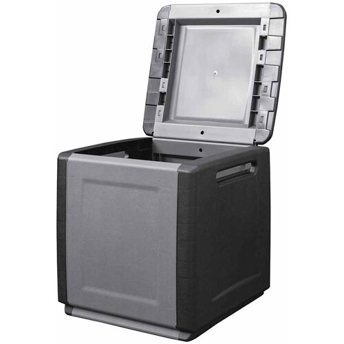  Vrtna kutija za pohranu 54 x 53 x 57 cm 130 L tamnosiva i crna Slike