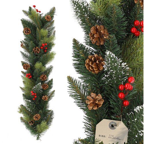 KADAX Božična girlanda Umetno božično drevo Gosti verižni stožci Premium 115 cm, (5000356949) Slike