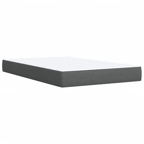  Krevet s oprugama i madracem tamnosivi 120 x 200 cm od tkanine Slike