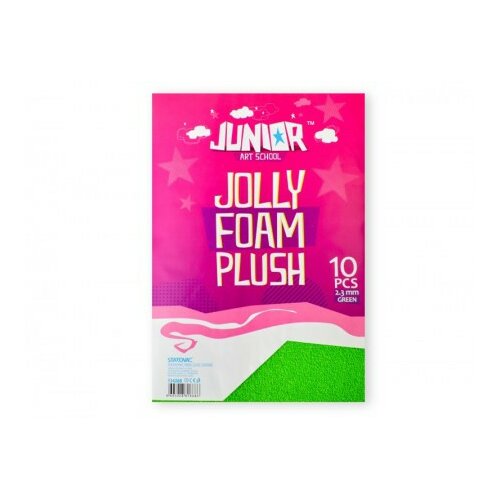 Jolly plush foam, eva pena pliš, zelena, A4, 10K ( 134260 ) Slike
