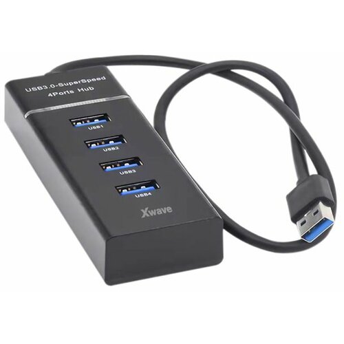 USB Xwave USB 3.0 HUB 4-PORT (1 xUSB3.0+3 xUSB2.0), kabl 30cm ( HUB 141 ) Cene