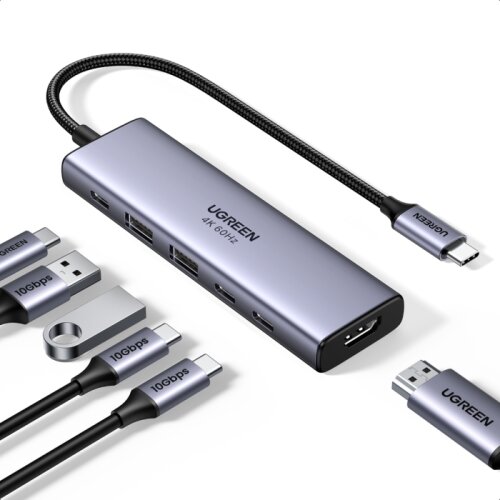 Ugreen 6v1 priklopna postaja s 100W PD USB-C vhodom Cene