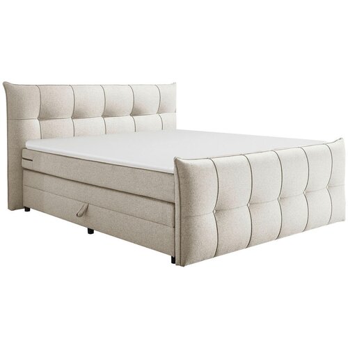 MID.YOU POSTELJA BOXSPRING 180 cm x 200 cm , tekstil, leseni material krem barve Cene