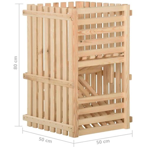 VidaXL Kutija za krumpire 50 x 50 x 80 cm od masivne borovine Slike