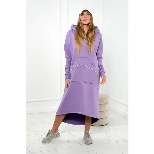 Kesi Insulated dress with a hood of purple