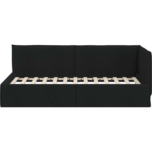 VidaXL kutni okvir kreveta s uzglavljem crna 80 x 200 cm bar&amp;scaron;un Slike