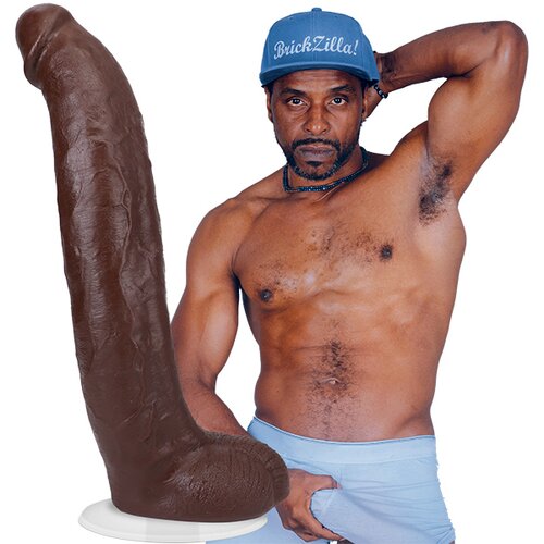 Doc Johnson Brickzilla Realistic ULTRASKYN Dildo 13"/33cm Chocolate Cene