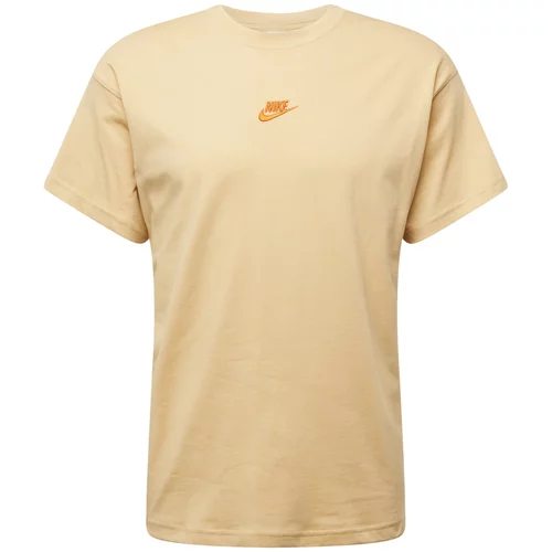 Nike Sportswear Majica 'CLUB' pesek / oranžna