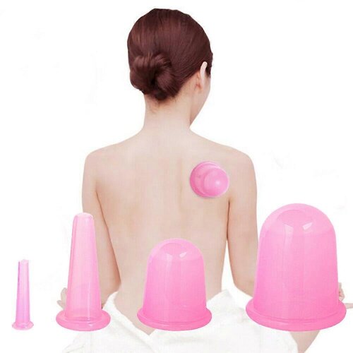 Venisymlis 4Kos Cupping Device Silikonska Naprava Vakuum Cupping Device Set Skodelic Za Masažo Glave, (22059875) Cene