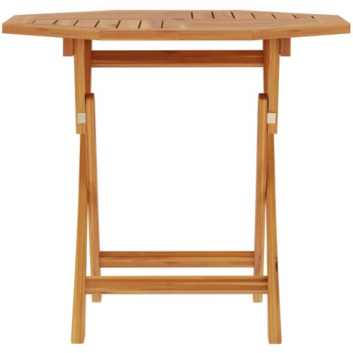  Preklopni vrtni stol Prirodna 90 x 90 x 75 cm Čvrsto teak drvo Slike