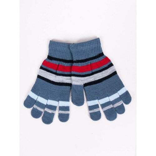 Yoclub Kids's Boys' Five-Finger Gloves RED-0118C-AA50-006 Slike