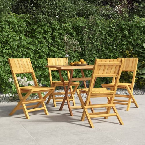 VidaXL Sklopive vrtne stolice 4 kom 47x61x90 cm od masivne tikovine Slike
