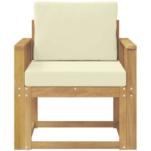  2 Komad Set vanjskih sofa Poliester Bijela i Krem Slike