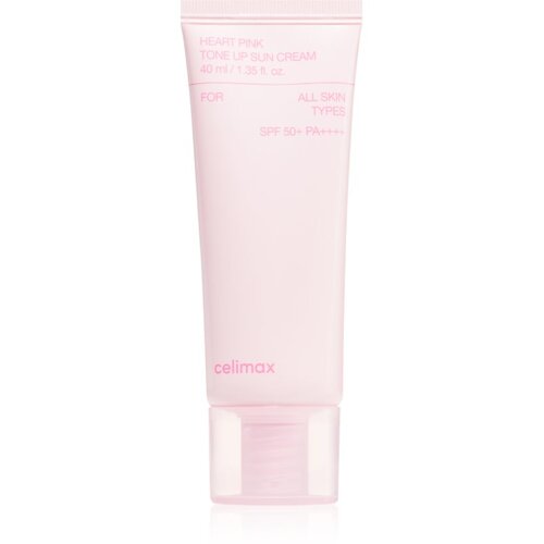 Celimax Heart Pink Tone-Up Sun Cream krema za sunčanje za ujednačavanje tena lica SPF 50+ 40 ml Slike