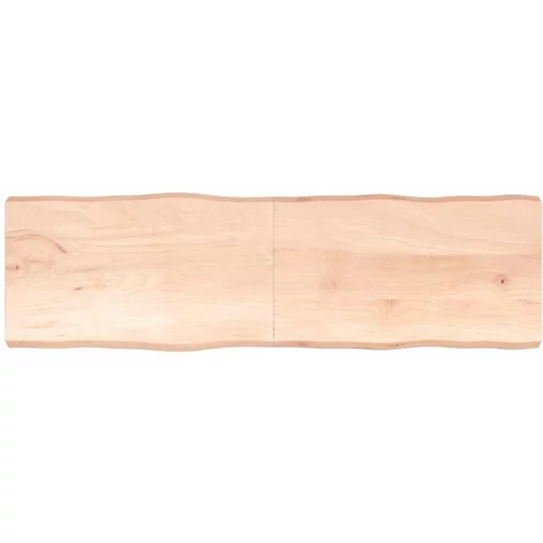 Stolna Mizna plošča 200x60x6cm neobdelana trdna hrastovina naraven rob, (20818019)