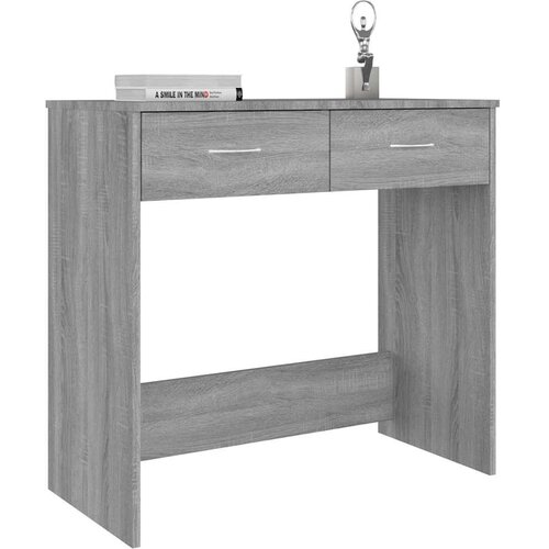  Radni stol boja hrasta sonome 80 x 40 x 75 cm konstruirano drvo Siva Slike